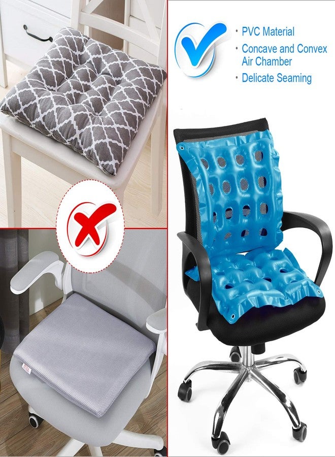SUNSHINE-MALL Office Chair Cushions, air Cushion seat, sit Cushion, with air Vent, can be a Small Amount of air or Water, Very Suitable for Office Chair and Wheelchair use(Blue 19 inch) - Image 5