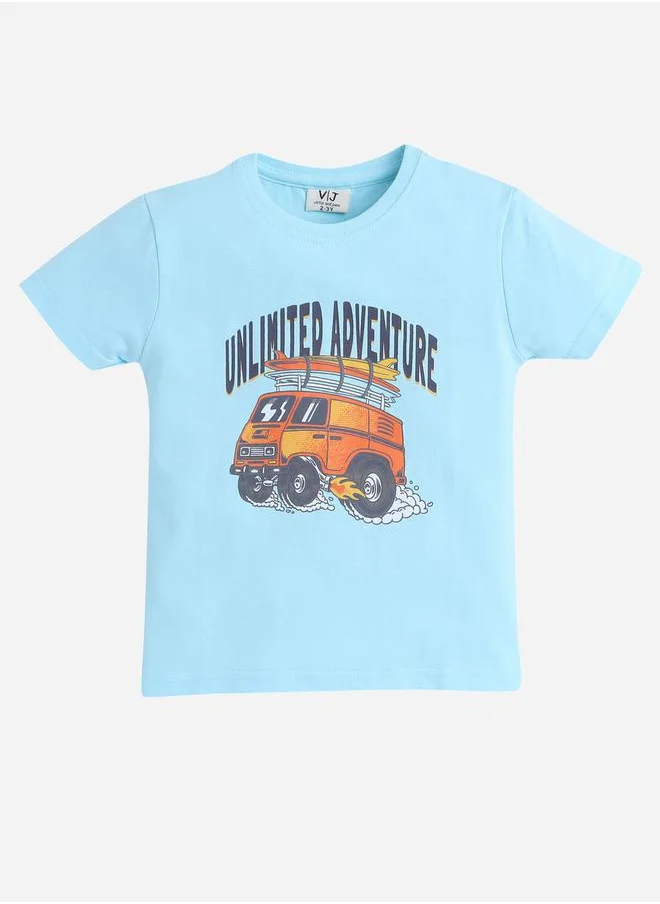 فكتور اند جين Graphic Print T-Shirt and All-Over Printed Pyjama Set