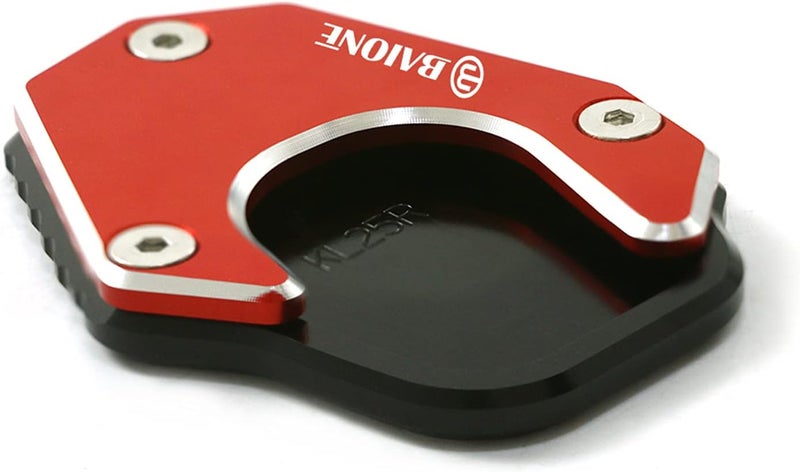 BAIONE Motorcycle Side Stand Foot Extension Plate Kickstand Enlarger Pad for Honda CRF1100L Africa Twin Adventure Sports DCT (Red) - Image 4