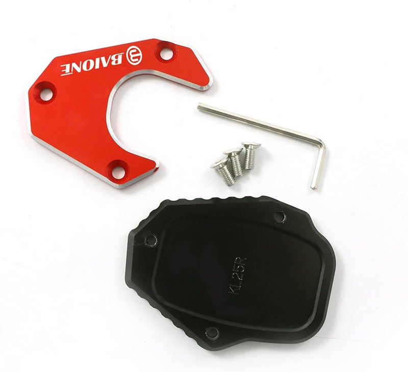 BAIONE Motorcycle Side Stand Foot Extension Plate Kickstand Enlarger Pad for Honda CRF1100L Africa Twin Adventure Sports DCT (Red) - Image 3