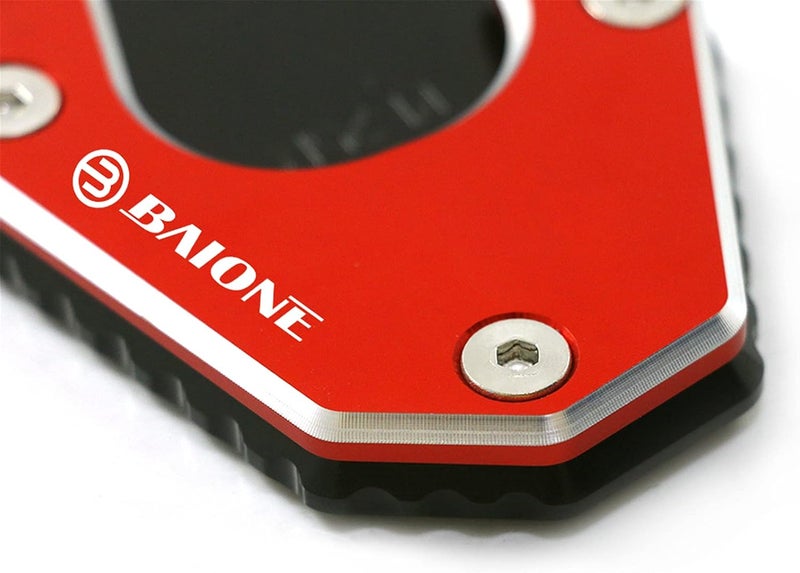BAIONE Motorcycle Side Stand Foot Extension Plate Kickstand Enlarger Pad for Honda CRF1100L Africa Twin Adventure Sports DCT (Red) - Image 5