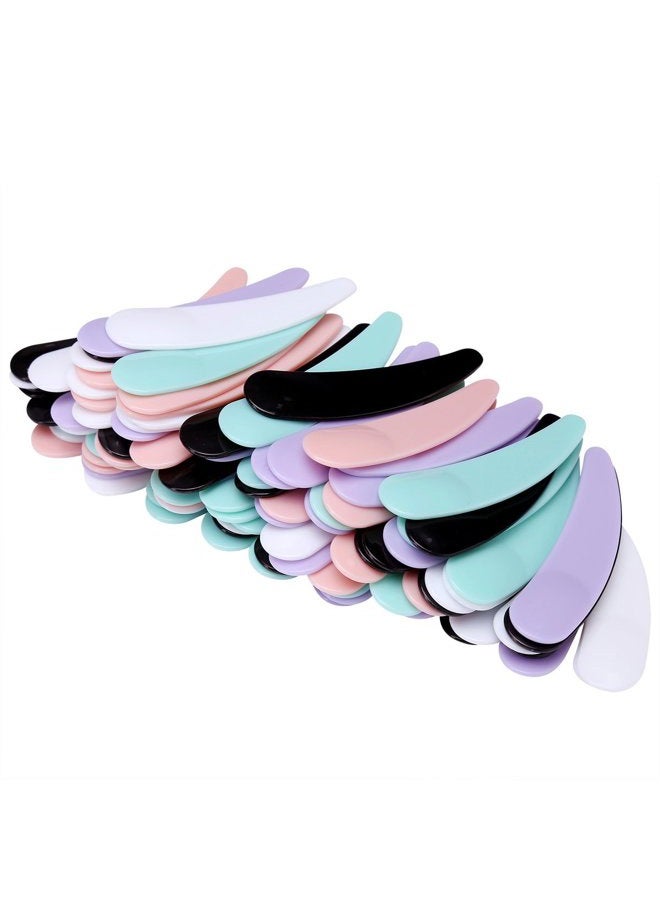 BTYMS Disposable Mini Cosmetic Spatula, Facial Cream Mask Spoon, Small Makeup Scoop for Mixing and Sampling, Pack of 100 (Multi-color) - Image 1