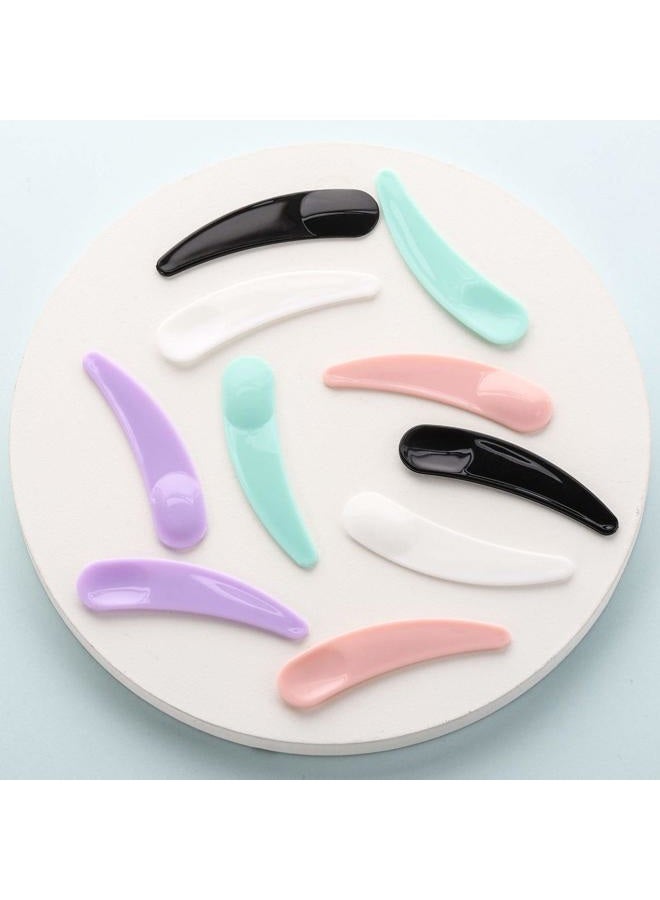 BTYMS Disposable Mini Cosmetic Spatula, Facial Cream Mask Spoon, Small Makeup Scoop for Mixing and Sampling, Pack of 100 (Multi-color) - Image 3