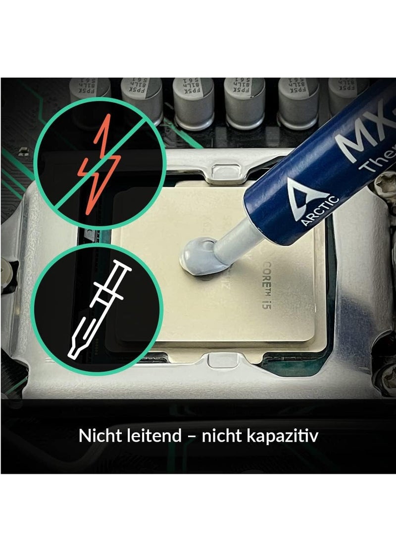 Arctic - ARCTIC MX-4 (Including Spoon, 4g) - Thermal Compound Paste, High Performance Carbon, Heatsink Paste, CPU Thermal Compound for All Coolers, Thermal Interface Material - Image 1