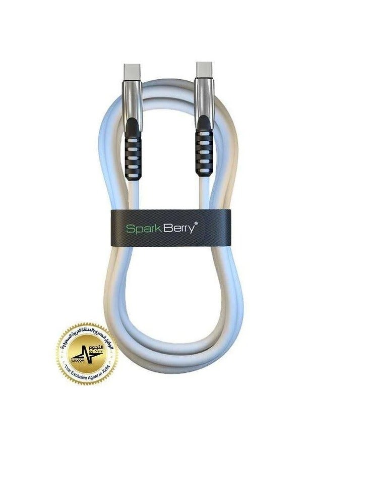 Spark Berry Type C - PD cable, cable, 1.2 m, 5 amps (black and white) - Image 3