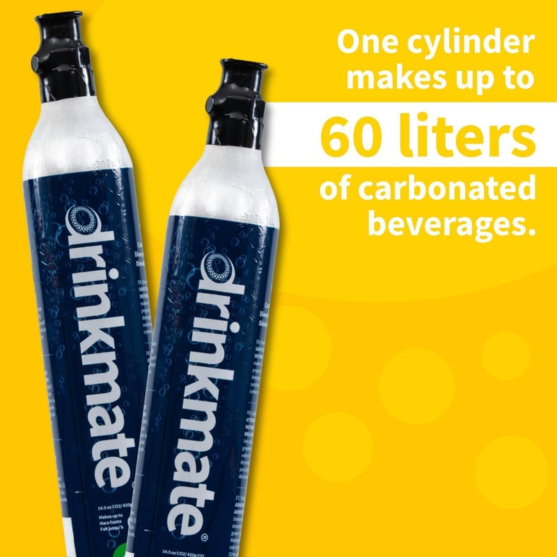 DrinkMate 60 Litre Spare Gas CO2 Cylinders, Compatible With SodaStream- 2 Pack - Filled - Image 5