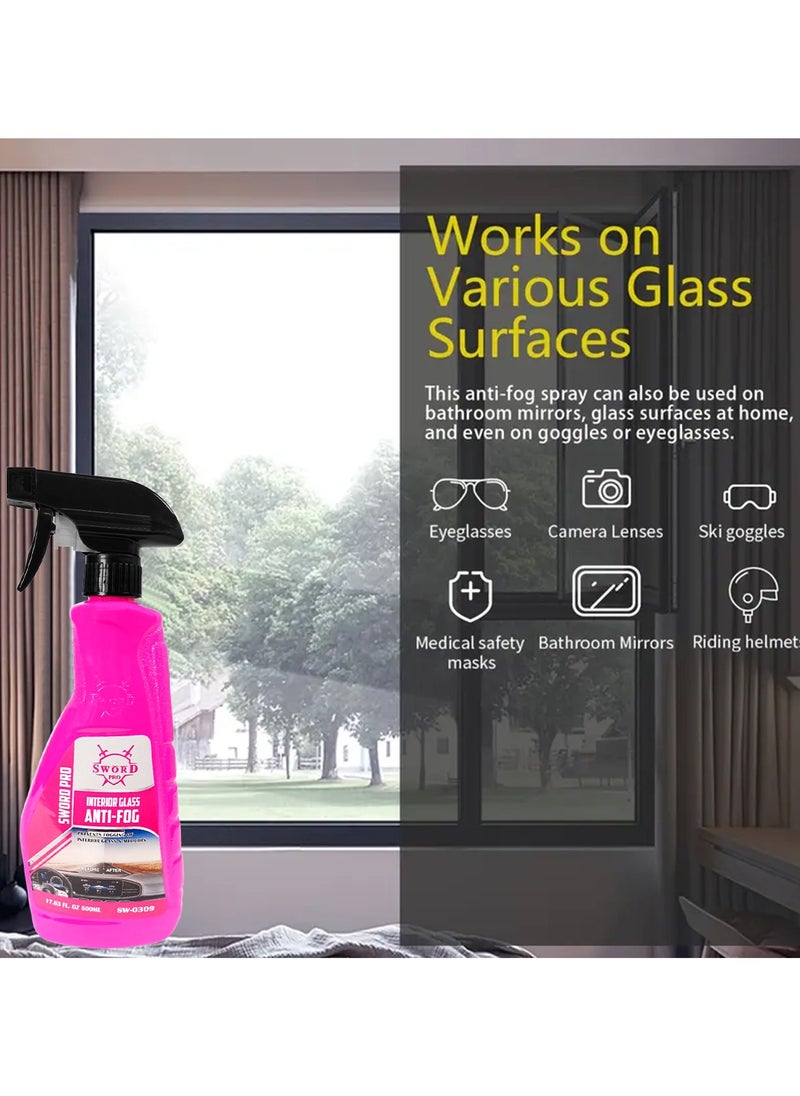 Sword Pro - Sword Pro Interior Glass Anti-Fog 500ml - Prevents Fogging for Clear Vision SW-0309 - Image 1