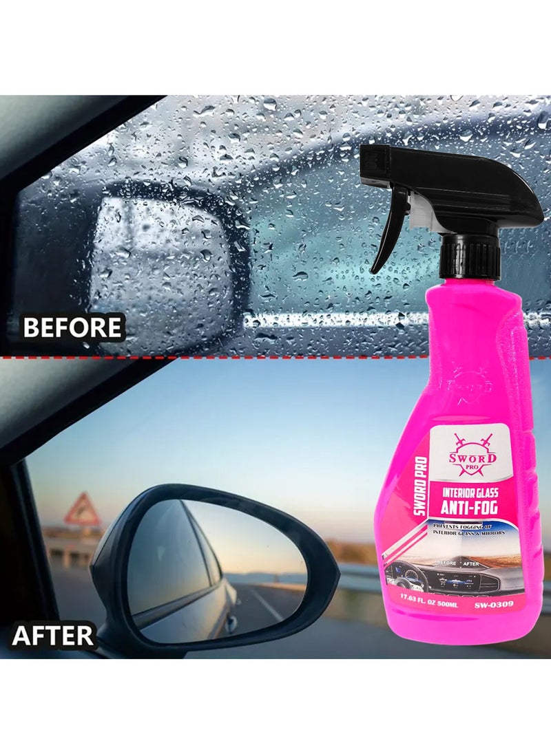 Sword Pro - Sword Pro Interior Glass Anti-Fog 500ml - Prevents Fogging for Clear Vision SW-0309 - Image 1