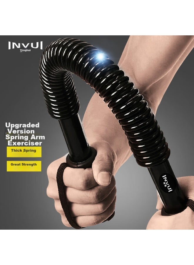 Invui Black Electroplated Arm Strengthener, Uni Arm Strength Bar, Grip And Chest Expander, Home Fitness Equipment, 40kg - Image 1
