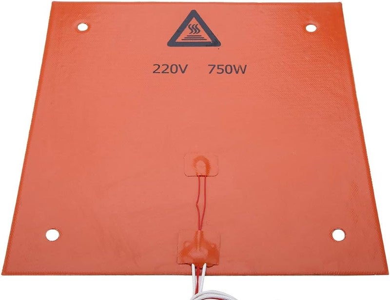klarako 3D Printer Hot Bed, Silicone Hot Heated Bed Heating Pad Biqu Heat Bed Power Module Expansion Hot Bed Mos Tube for 3D Printer(220v 750w 310 * 310mm) - Image 4