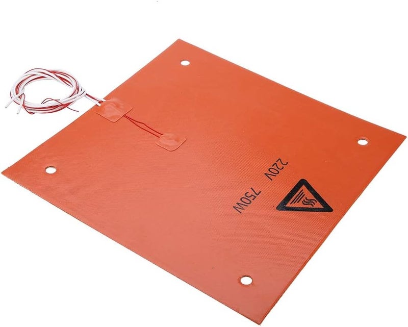 klarako 3D Printer Hot Bed, Silicone Hot Heated Bed Heating Pad Biqu Heat Bed Power Module Expansion Hot Bed Mos Tube for 3D Printer(220v 750w 310 * 310mm) - Image 3