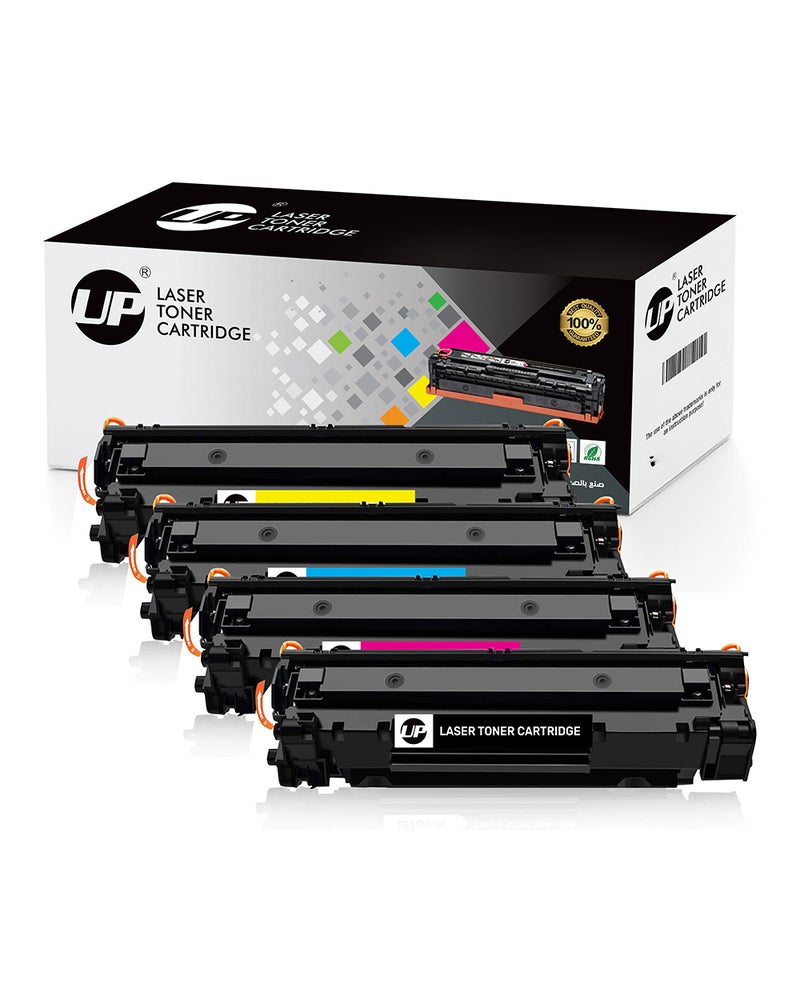 UP 4 Pack Compatible Toner Replacement for HP 131A CF210A, CF211A, CF212A, CF213A Multicolour - Image 1
