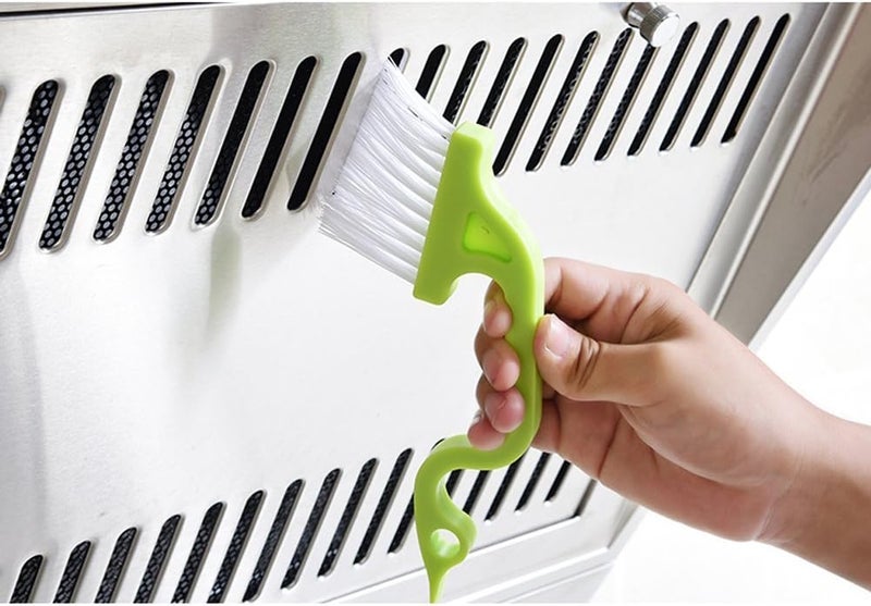 Rienar 2pcs Handheld Groove Gap Cleaning Tools Door Window Track Kitchen Cleaning BrushesGreen - Image 5