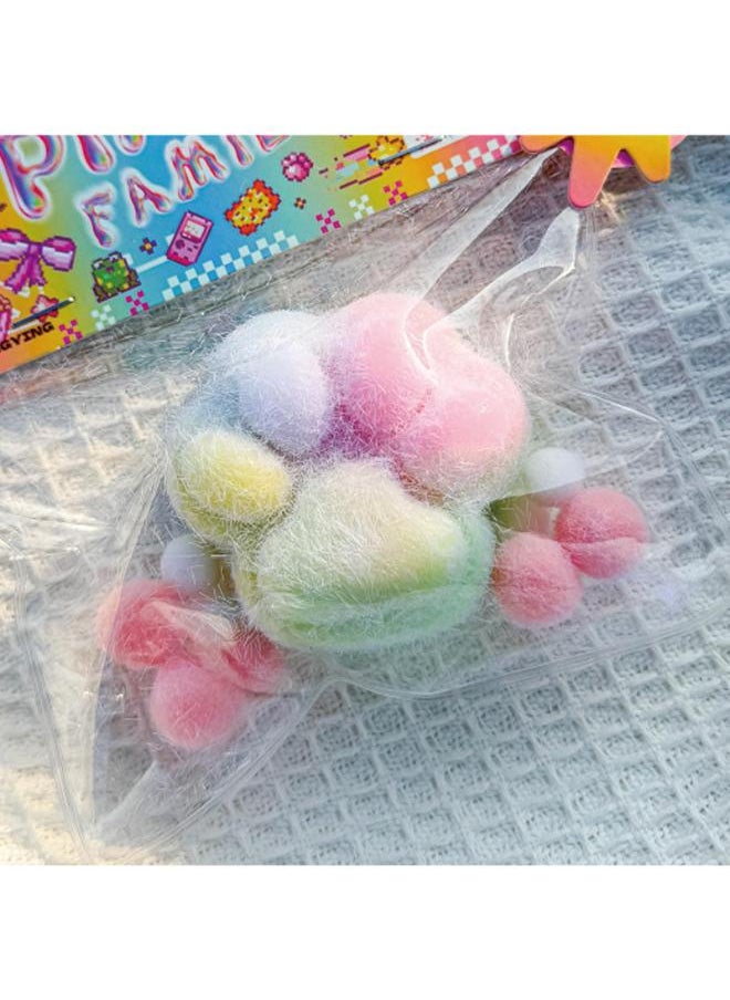 Generic Mystoneer Cat Paw Squishy, Squeeze Toys, Kawaii Squishies PVC Sensory Toys, Pinch Family Squishy (B-Multicolored), Small 