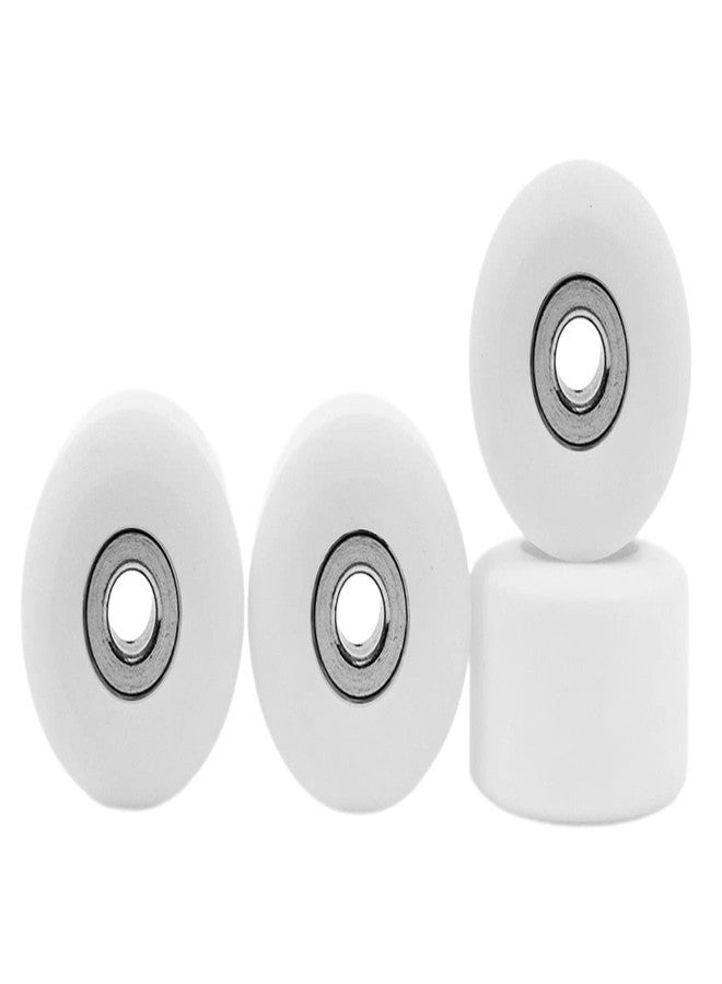 Teak Tuning Apex 71D Urethane Fingerboard Wheels, New Street Shape, 7.7mm Diameter, Ultra Spin Bearings - Made in The USA - White Snow Colorway - Image 1