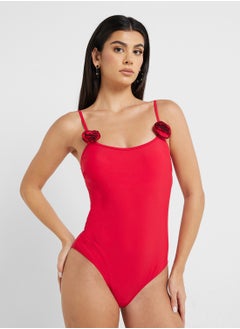 ELLA Swimsuit With Floral On Straps & Beach Sarong  - Image 3