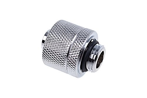 Alphacool Eiszapfen G1/4" to 10mm ID, 16mm OD Compression Fitting for Soft Tubing, Chrome, 6-pack - Image 3