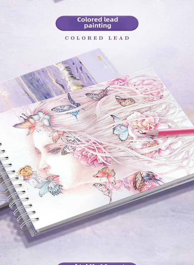 SAMVARDHAN Sketching Book for Artist, A4 Thickened Sketchpad for Artist, Students Hand-Painted Colored Lead Picture Album Sketch Book for Painting, Drawing, Art & Craft Work (60 Sheets) (Pink) - Image 4