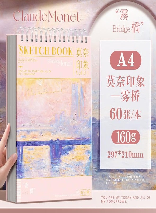 SAMVARDHAN Sketching Book for Artist, A4 Thickened Sketchpad for Artist, Students Hand-Painted Colored Lead Picture Album Sketch Book for Painting, Drawing, Art & Craft Work (60 Sheets) (Pink) - Image 2