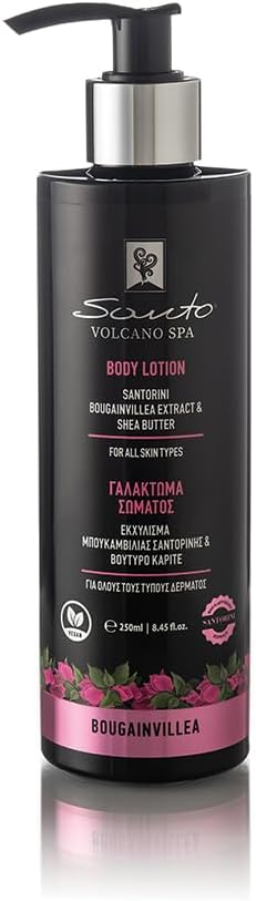 Santo Volcano Spa Bougainvillea Body Lotion 250 ml with Hyaluronic Acid and Shea Butter for All Skin Types