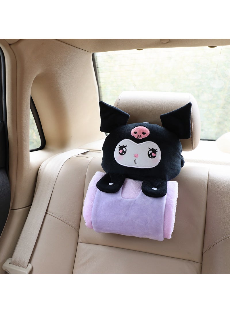 general Kuromi car headrest office air conditioning blanket multi-functional pillow combines aesthetics and practicality - Image 2