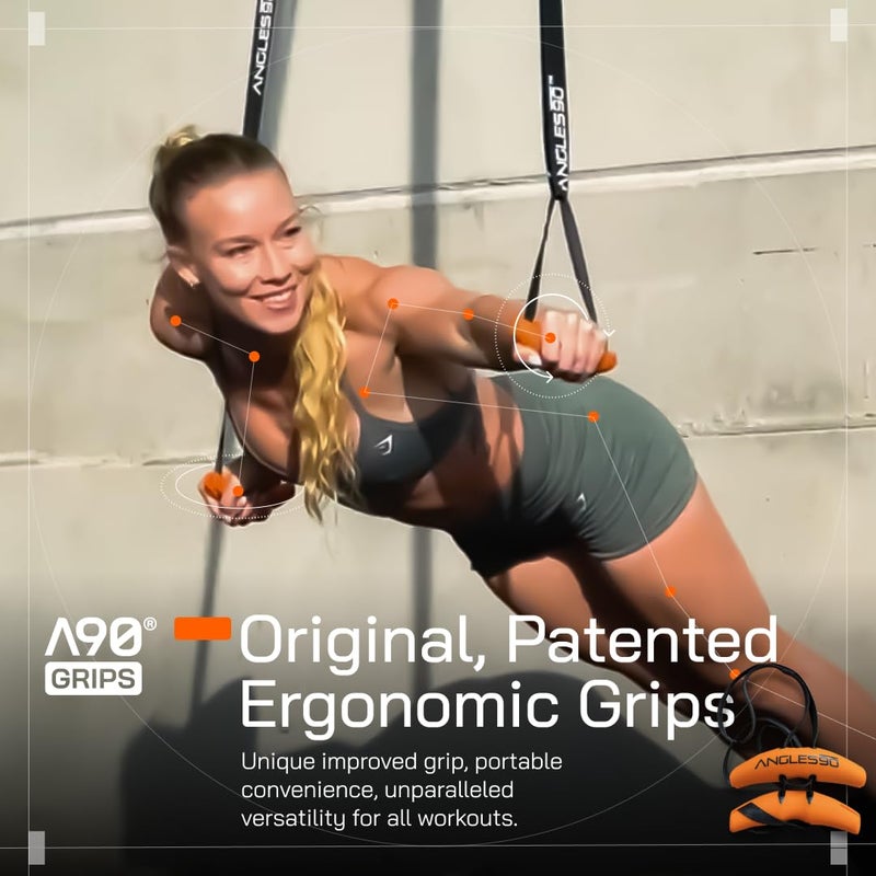 Angles90 Grips - The Original Gym Pull Up Grip Handles | Gym Handles - Lat Pulldown Attachments - Perfect Grips for T-bar Row, Cable Machine, D Handle - Grip Strength Trainer - Gym Equipment - Lat Bar - Image 3