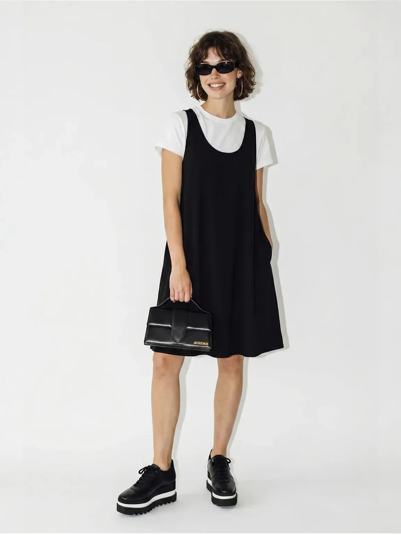 Bianco Lucci LUCCI Sleeveless A-line Mini Dress With Pockets