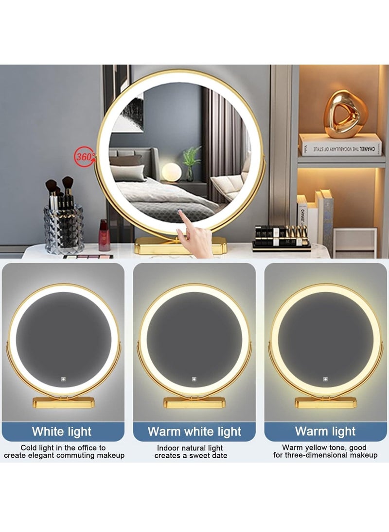 Generic Dressing Table with LED Lights Mirror, Makeup Table and Padded Stool Set, Makeup Dressing Table Touch Light, for Small Bedrooms in Small Spaces.. (GREY)  - Image 4