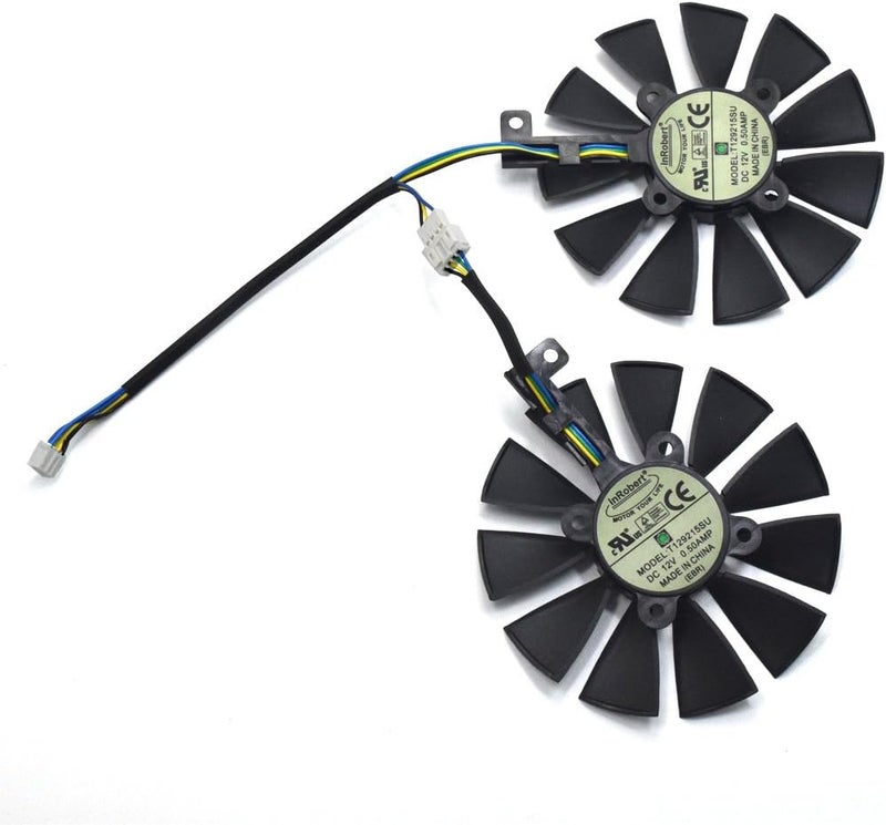 inRobert A Pair Cooling Fan for ASUS Dual Series GTX 1070 1060, RX 480 Graphics Card Cooler (T129215SU) - Image 3