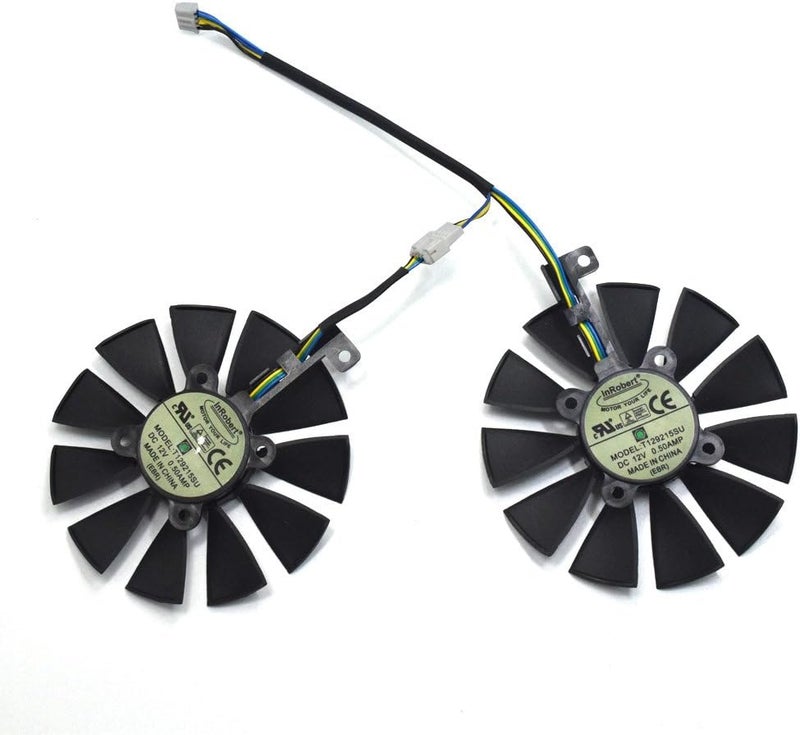 inRobert A Pair Cooling Fan for ASUS Dual Series GTX 1070 1060, RX 480 Graphics Card Cooler (T129215SU) - Image 1