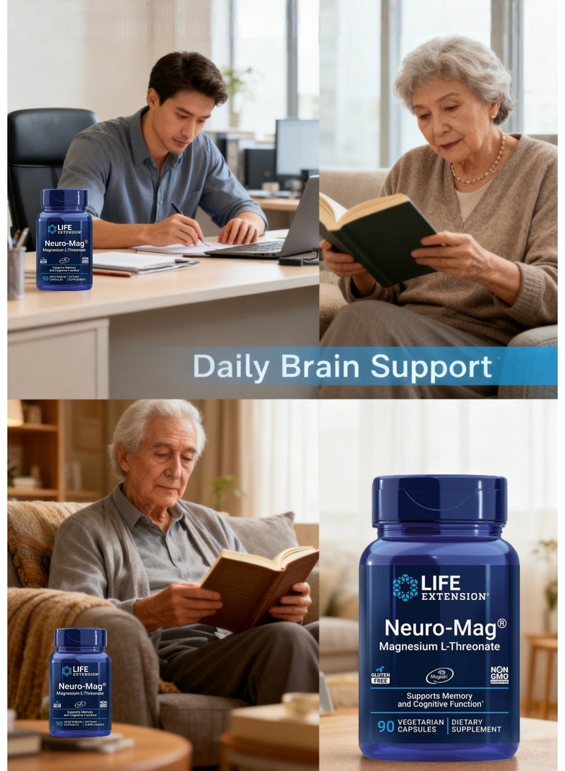 Life Extension NeuroMag Magnesium L-Threonate Supplement - Brain, Memory, Focus and Cognitive Function Enhancer Support - Dietary Magnesium for Mental Clarity - Image 5