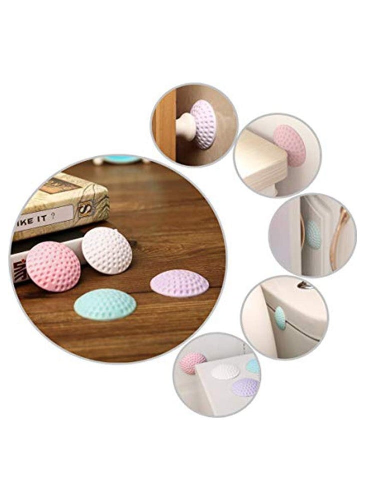 الباب سقف حامي الجدار المطاط المضادات,حامي الجدار السيليكون اللاصق الذاتي,مقبض الباب نصف الكروي حارس سقف المضادة لغرفة النوم والمطبخ والمكتب (6 أجهزة كمبيوتر شخصية لون عشوائي) - Image 5