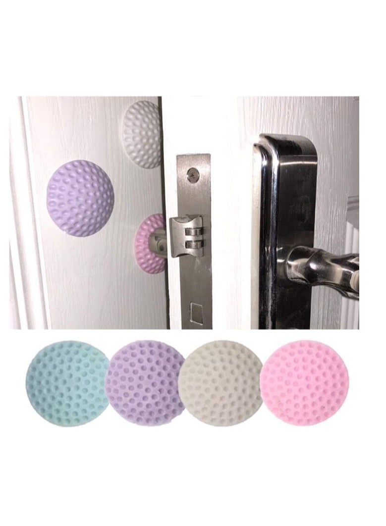 الباب سقف حامي الجدار المطاط المضادات,حامي الجدار السيليكون اللاصق الذاتي,مقبض الباب نصف الكروي حارس سقف المضادة لغرفة النوم والمطبخ والمكتب (6 أجهزة كمبيوتر شخصية لون عشوائي) - Image 2
