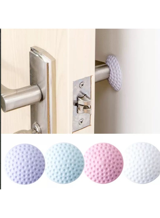 الباب سقف حامي الجدار المطاط المضادات,حامي الجدار السيليكون اللاصق الذاتي,مقبض الباب نصف الكروي حارس سقف المضادة لغرفة النوم والمطبخ والمكتب (6 أجهزة كمبيوتر شخصية لون عشوائي) - Image 1