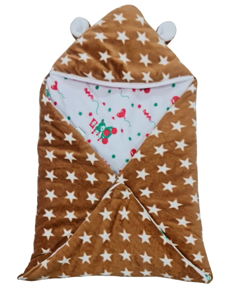 BRANDONN Baby Blankets New Born Combo Pack of Wearable Blanket and Star Wrapper for Baby Boys and Baby Girls Pack of 2 - Image 4