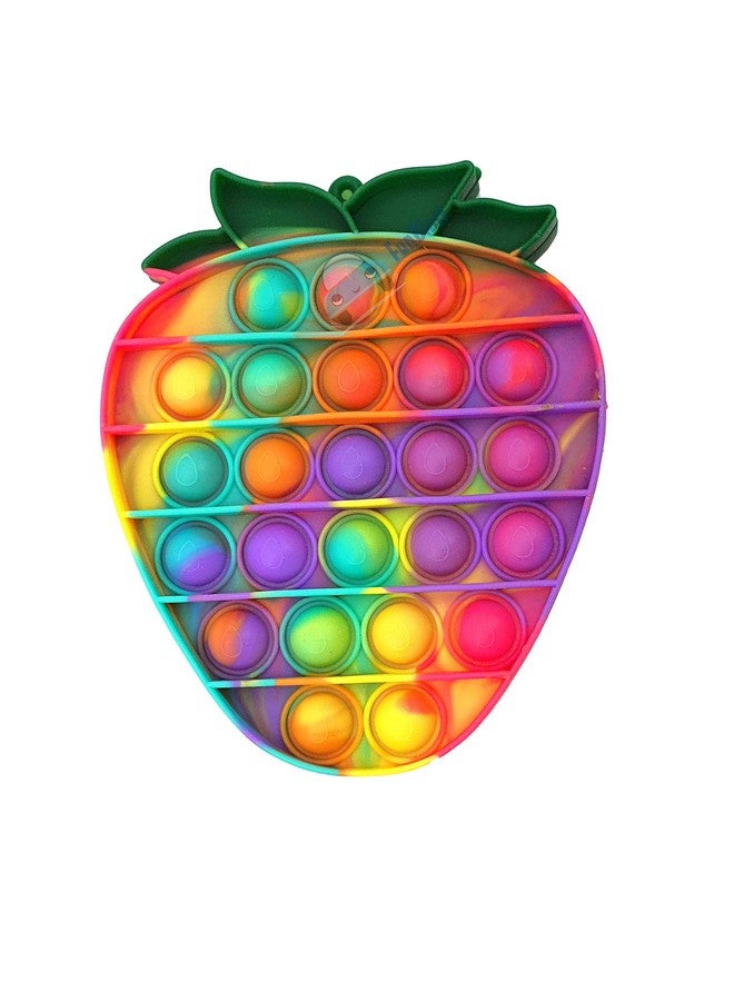 FunBlast FunBlast Pop It Fidget Toy, Autism Special Needs Silicone Stress Reliever, Squeeze Sensory Toy (Strawberry)  - Image 2