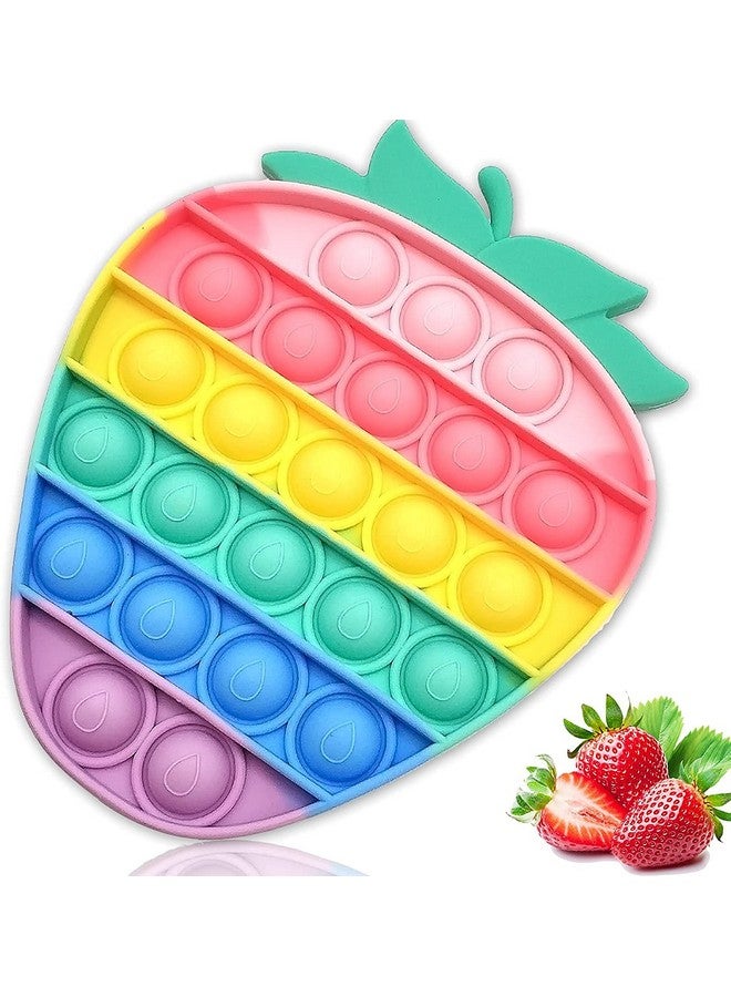 FunBlast FunBlast Pop It Fidget Toy, Autism Special Needs Silicone Stress Reliever, Squeeze Sensory Toy (Strawberry)  - Image 5
