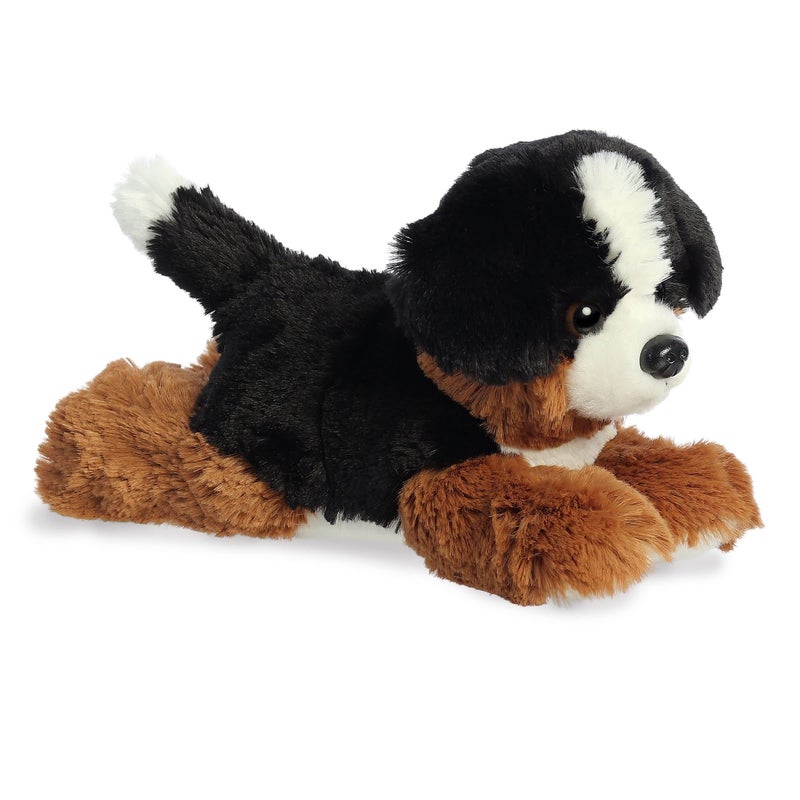 Aurora Adorable Mini Flopsie Bernie Mountain Dog Stuffed Animal  Playful Ease  Timeless Companions  Black 8 Inches - Image 1