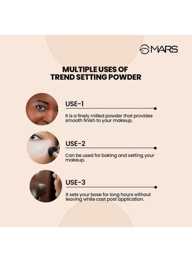 Mars Trend Setting Matte Loose Powder Compact (Banana+Soft Light 24 G) - Image 5