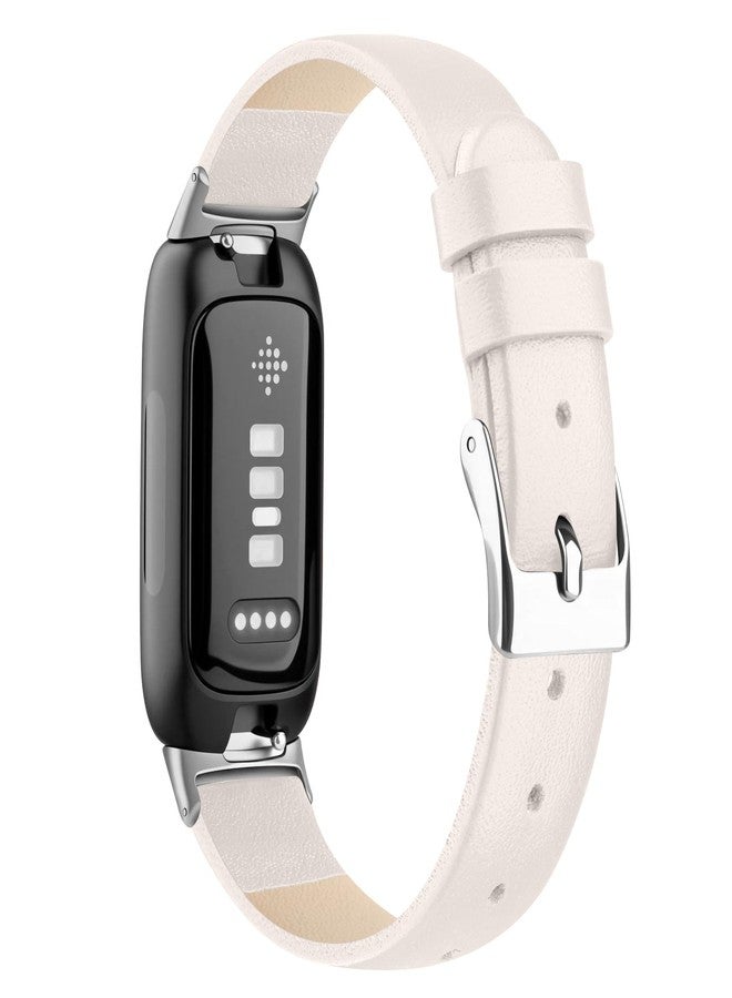 سوار جلدي متوافق مع ساعة Fitbit Inspire 3 للرجال والنساء، أحزمة جلدية ناعمة كلاسيكية أصلية لساعات Fitbit Inspire 3/Inspire 2/Inspire HR/Inspire (Starlight) - Image 2