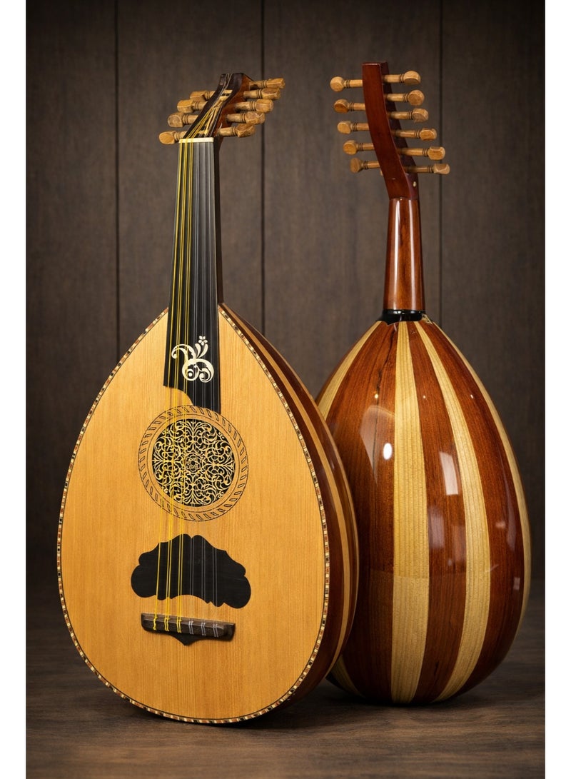 Musical Oud Zeryab Shami Model 0 Plus Cedar Top Maple Mahogany Back