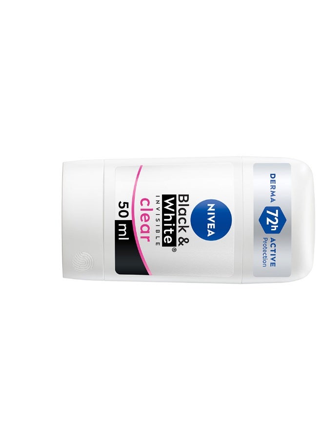 Nivea Black And White Invisible Deodorant Stick 50ml - Image 2