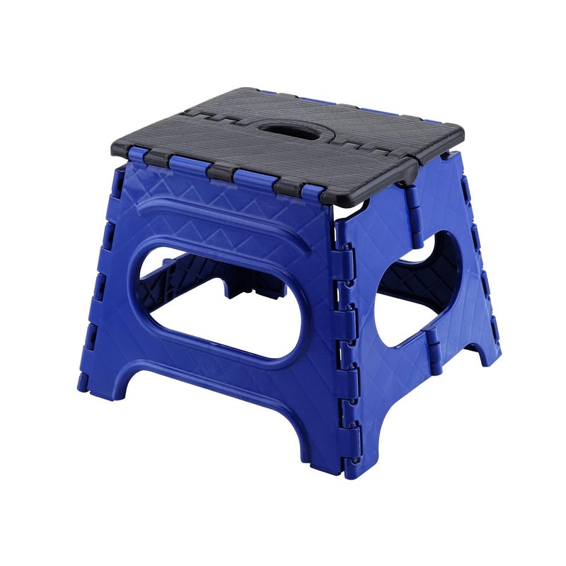 Primelife Folding Step Stool for Adults and Kids NonSlip Folding Stools with Portable Handle Compact Plastic Foldable Step Stool for BathroomBedroom Kitchen BlackBlue