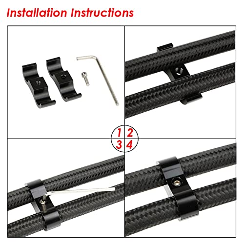 YSIL 12AN Hose Separator Clamp Fuel Line Mounting Clamp Aluminum Suitable for Oil Line Brake Line Water Pipe and Gas Line Black 6PCS - Image 5