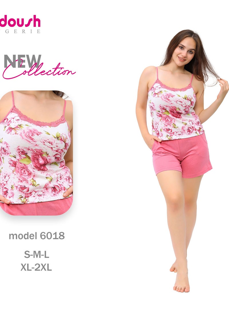 Dadoush Short pajama set and elegant blouse perfect for summer hot weather  - Image 2