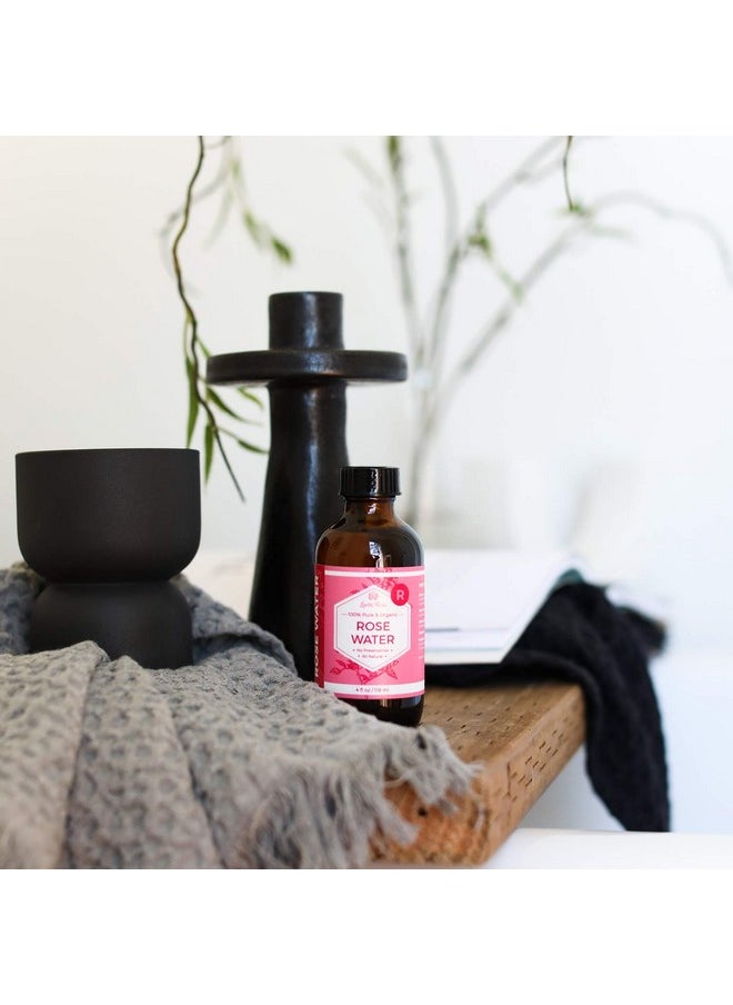 Leven Rose - Rose Water Spray For Face By Leven Rose Pure Natural Moroccan Rosewater Hydrosol Face Spray Organic Rose Water For Hair 4 Oz - Image 1