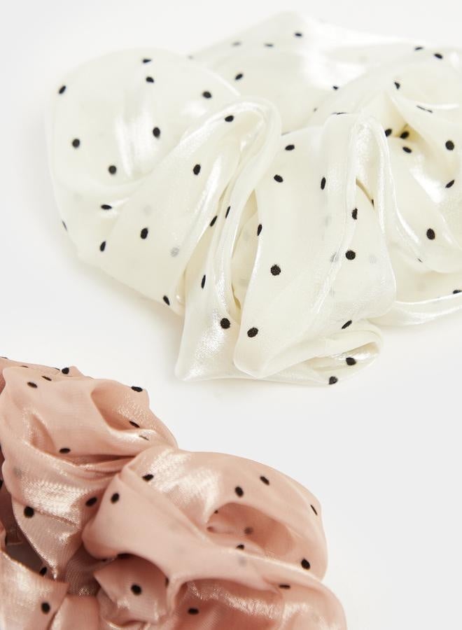 Styli Set of 2 - Polka Printed Scrunchies - Image 3