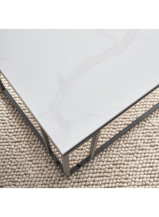 Home Canvas HC Home Canvas Denza Coffee Table Meta frame Stone finish - Image 5