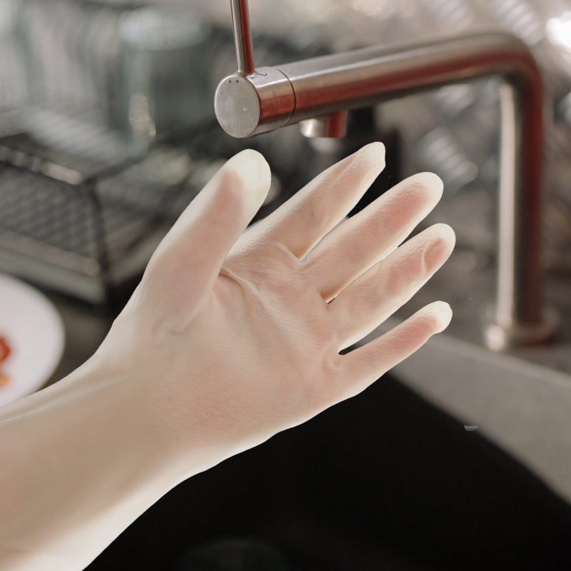 4 Pairs Dishwashing Gloves Kitchen Cleaning Gloves Lengthened Housework Gloves - Image 4