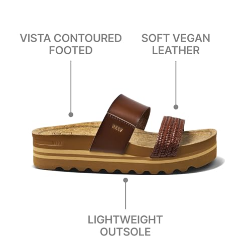 Reef Cushion Vista Hi Women's Comfort Platform Sandals Chocolate - 8 Medium - Image 5